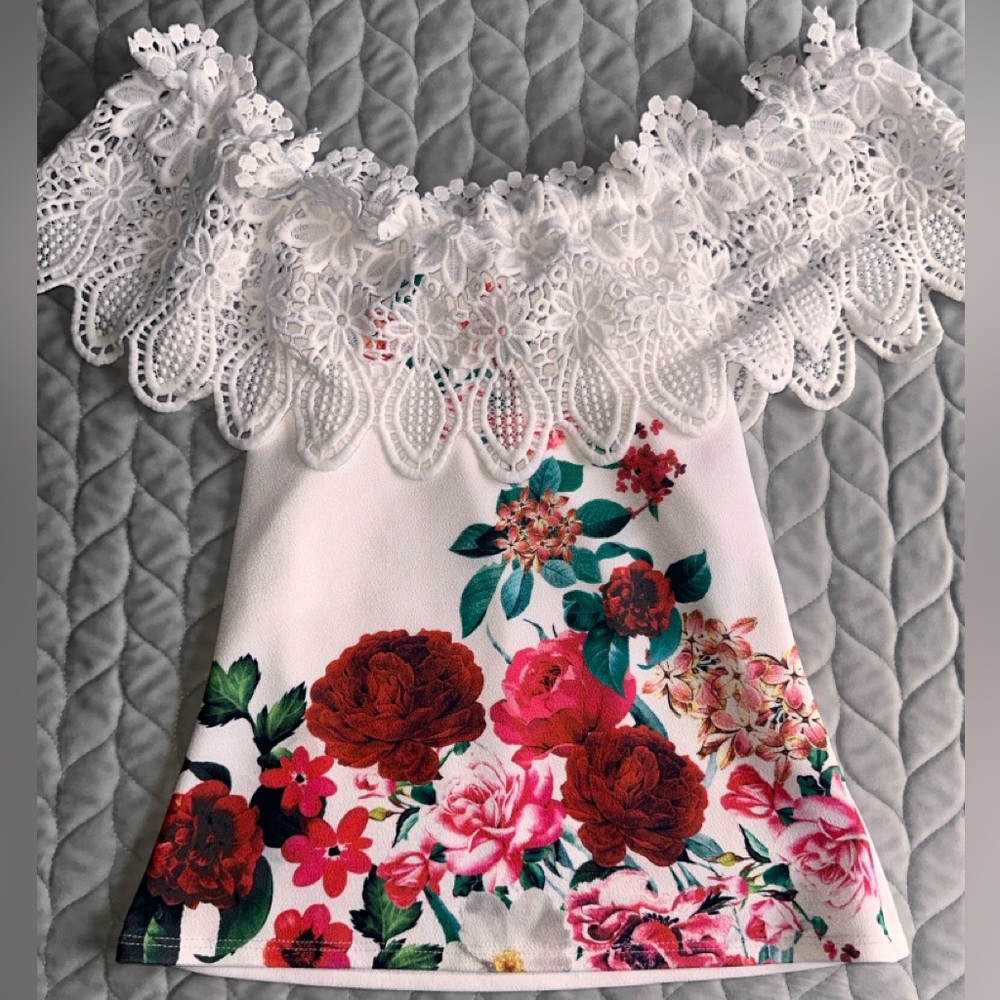 Off the shoulder floral top